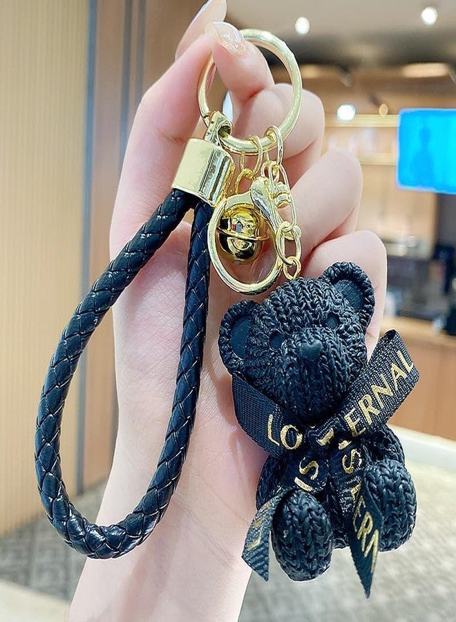 Tarini Black Bear Keychain, Cute Kawaii Animal Pendant Key Ring, Exquisite Backpack Hanging Decoration, Practical Gift for Friends Family Teens - Image 3