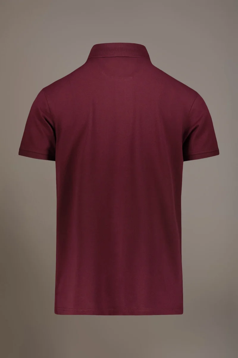 Doppelganger Red Short sleeve polo 100% cotton piquet - Wine for Men | Best Price UAE