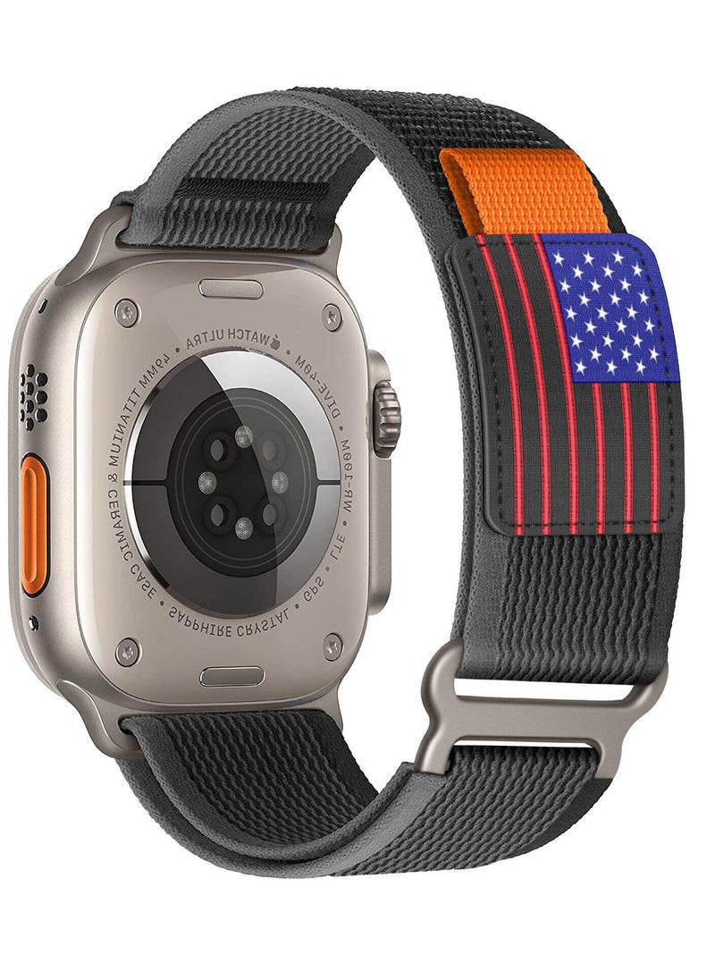 Generic Modified Trail loop Nylon Strap for Apple Watch Ultra 1/2 49mm 46mm 45mm 44mm 42mm, Breathable   Nylon Strap with Buckle adhesive closing Compatible with iwatch Series 10 9 8 7 6 5 4 3 2 1 SE  - Image 1