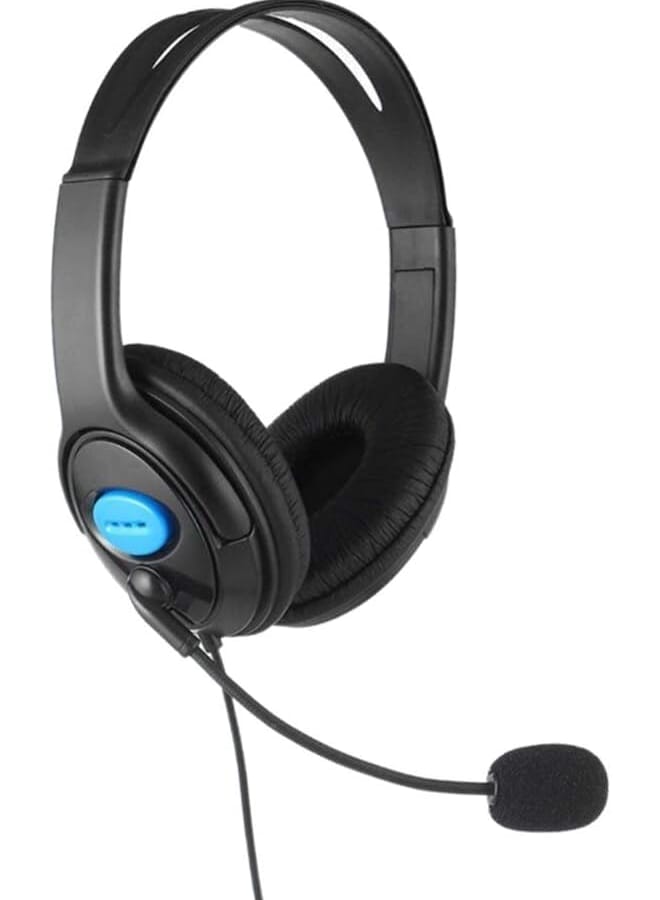 Headphone Wired Headset With Microphone Stereo For PlayStation 4 PS4 Black