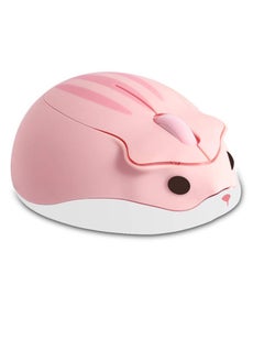 Wireless Mouse Cute Hamster Shaped Computer 1200DPI Less Noice Portable USB Cordless for PC Laptop Notebook MacBook Kids Girl Gift (Pink)
