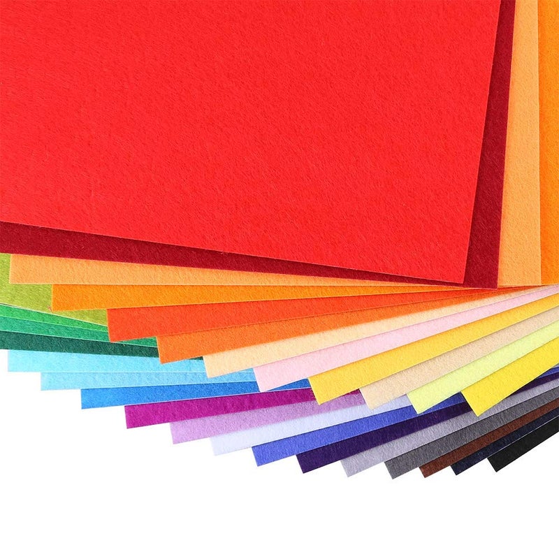 Caydo 30 Pcs 8" x 12" Adhesive Backed Felt Fabric Sheets, Assorted Color Christmas Felt Sheet for Sewing DIY Craft and Christmas Decorations - Image 2