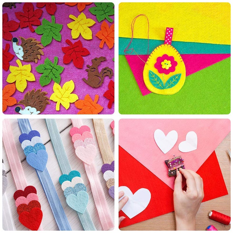 Caydo 30 Pcs 8" x 12" Adhesive Backed Felt Fabric Sheets, Assorted Color Christmas Felt Sheet for Sewing DIY Craft and Christmas Decorations - Image 5