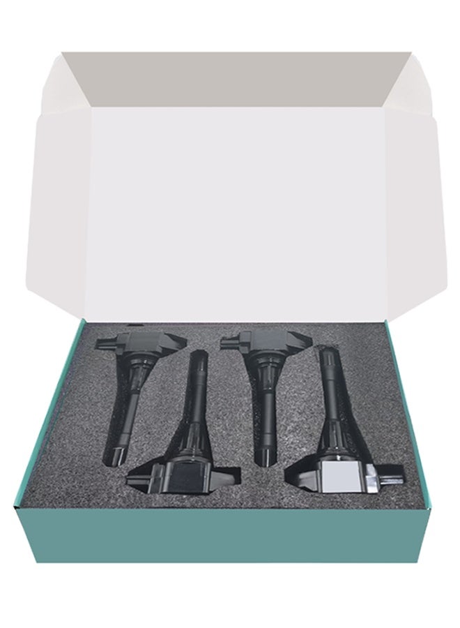 Generic Four-piece ignition coil set for Nissan Altima, Versa Sentra, Cube Rogue, Frontier, Infiniti M56 FX50, QX60, QX70 Suzuki Equator replacement number 22448-1HC0A 22448-1HM0A  - Image 2
