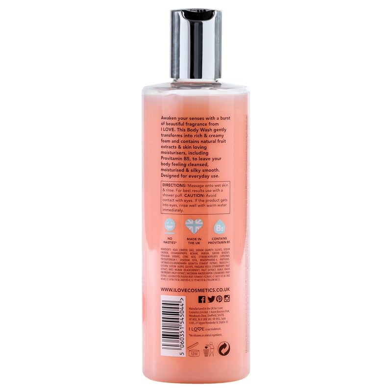 I LOVE English Rose Scented Body Wash - Moisturizing Body Wash and Foaming Bubble Bath - Rose, Amber, and Jasmine Fragrance - 12.7 oz - Image 3