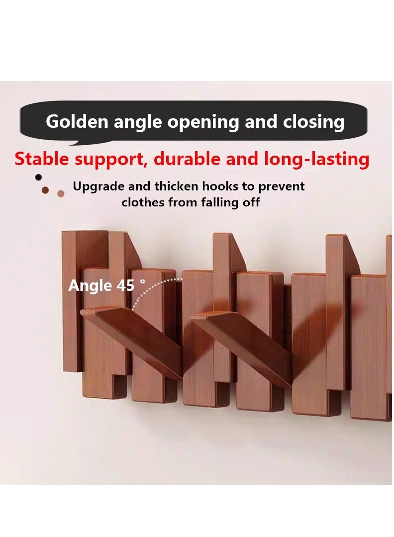 Loquat Piano coat rack Sticks Multi Rack – Modern, Unique, Space-Saving Hanger for Hanging Coats, Scarfs, Purses and More, Black  with 12 Flip-Down Hooks - Image 5