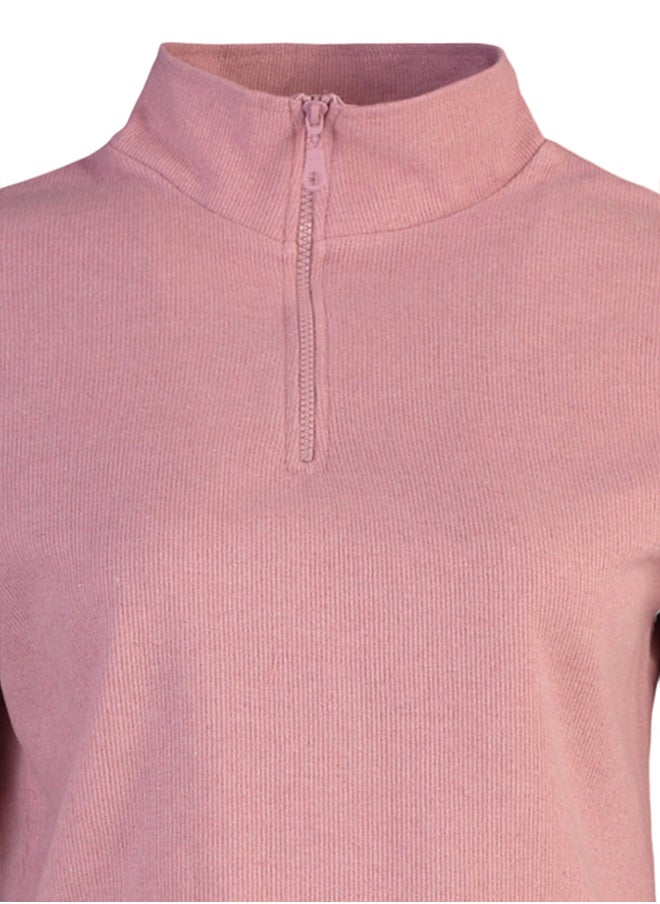 Pale Pink Thessaloniki/Knitwear Look Zippered Collar Regular/Regular Fit Knitted Sweatshirt TWOAW22SW0732 - pzsku/ZDBE5B644E5DBF5DDB899Z/45/_/1730940053/5defa48e-05c5-4fc3-9727-ded8f98e59a7