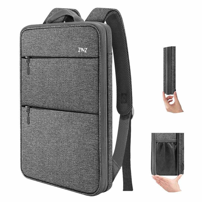 ZINZ Slim & Expandable Laptop Backpack 15 15.6 16 Inch Sleeve with USB Port, Spill-Resistant Notebooks Bag Case for Most 14-16 Inch MacBooks Surface-Books Dell HP Lenovo Asus Computers,D01G01 - Image 1