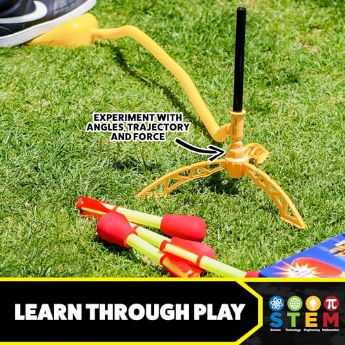 Stomp Rocket Ultra LED Rocket Launcher for Kids, 4 LED Foam Tipped Rockets - Fun Backyard & Outdoor Kids Toys Gifts for Boys & Girls - Toy Foam Blaster Set - Multi-Player Adjustable Launch Stand - Image 4