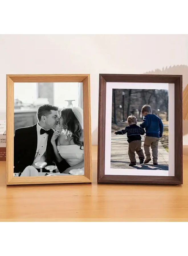 إطار صور خشبي كلاسيكي بمقاس A4 وأحجام 4×6 و5×7 و6×8 للعرض على الحائط أو الطاولة - Image 2