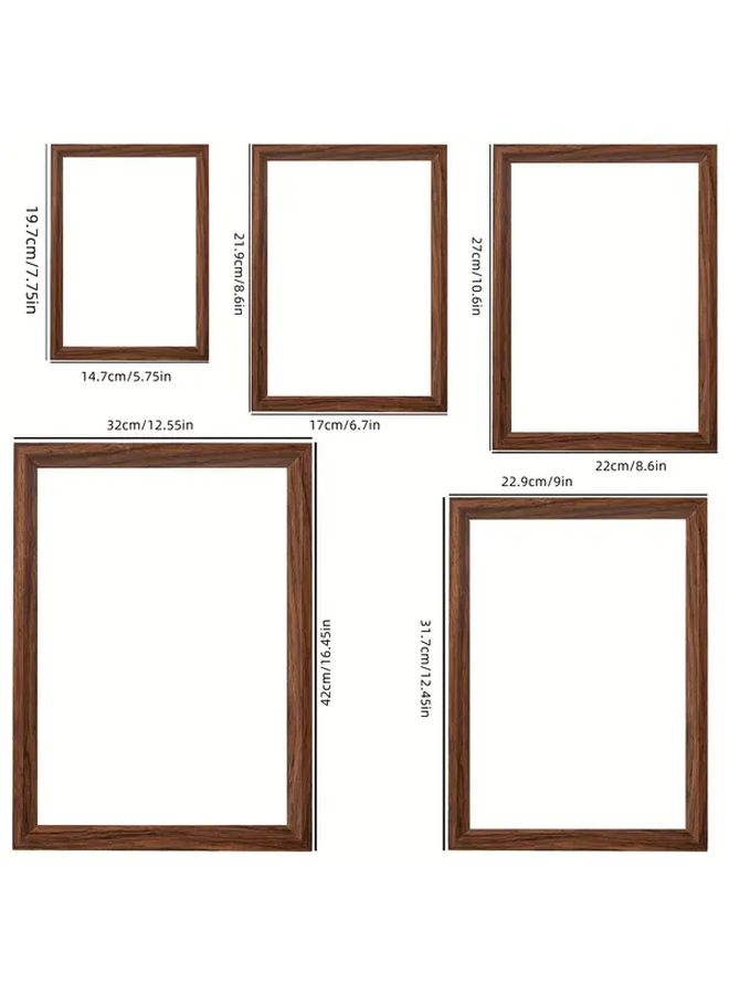 إطار صور خشبي كلاسيكي بمقاس A4 وأحجام 4×6 و5×7 و6×8 للعرض على الحائط أو الطاولة - Image 3