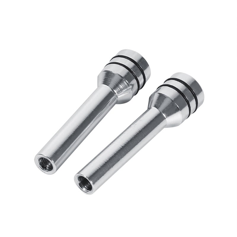 Car Door Lock Knob Silver Aluminum Alloy - Lightweight Durable Safety Lock Cover for Car Truck Interior Use - Image 3