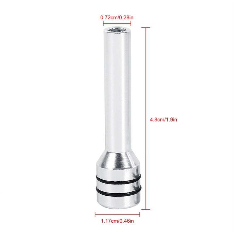 Car Door Lock Knob Silver Aluminum Alloy - Lightweight Durable Safety Lock Cover for Car Truck Interior Use - Image 1