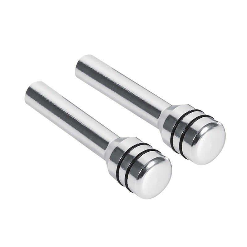 Car Door Lock Knob Silver Aluminum Alloy - Lightweight Durable Safety Lock Cover for Car Truck Interior Use - Image 2