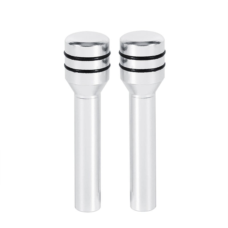 Car Door Lock Knob Silver Aluminum Alloy - Lightweight Durable Safety Lock Cover for Car Truck Interior Use - Image 5