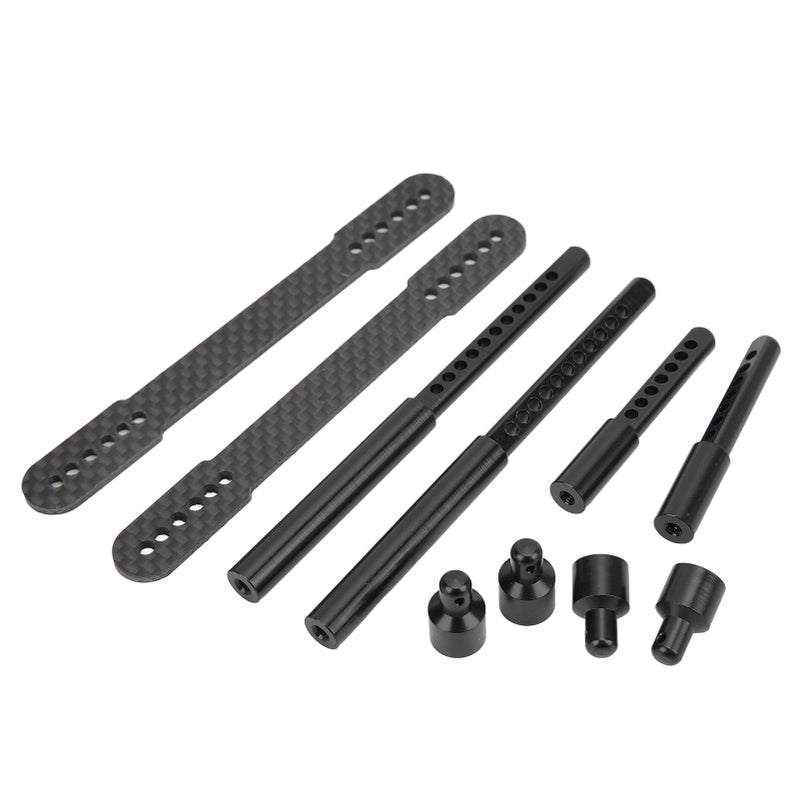 RC Shell Columns Front Rear Aluminum Alloy Carbon Fiber Car Body Mount Post for Axial SCX10 90046 90047 1/10 RC CarBlack - Image 4