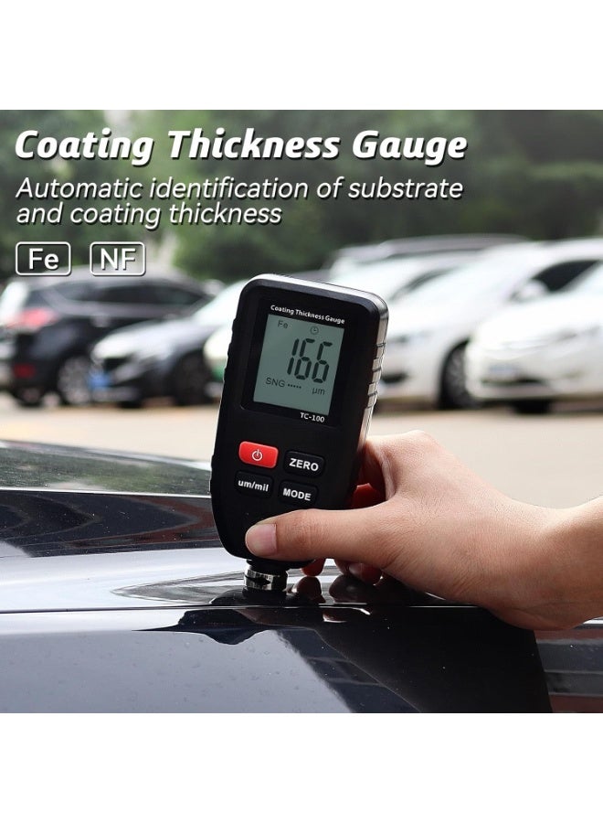 kunshao Paint Thickness Gauge TC100 Car Coating Thickness Meter for Used Car Buyers to Check Original Auto Paint Mil Thickness - Image 4