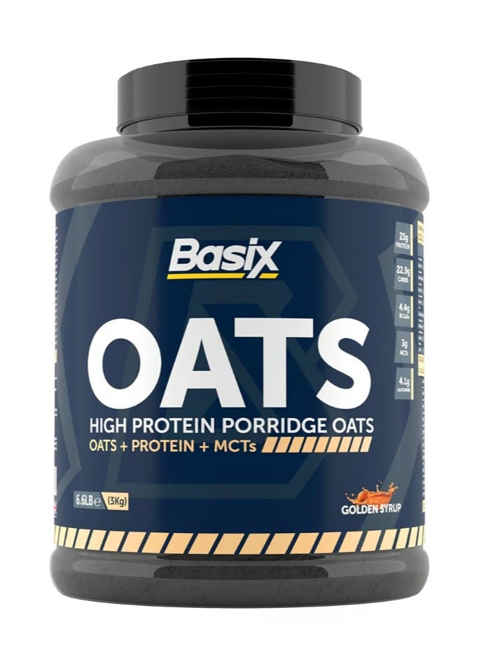 Basix Oats High Protein Porridge 3kg Golden Syrup - Image 1