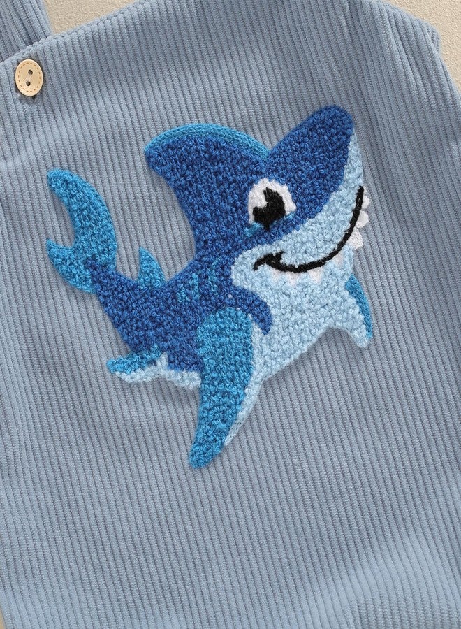 GOOCHEER Infant Summer Outfit Newborn Baby Boy Sleeveless Shark Embroidery Bodysuit Romper Overall One Piece Clothes - Image 4
