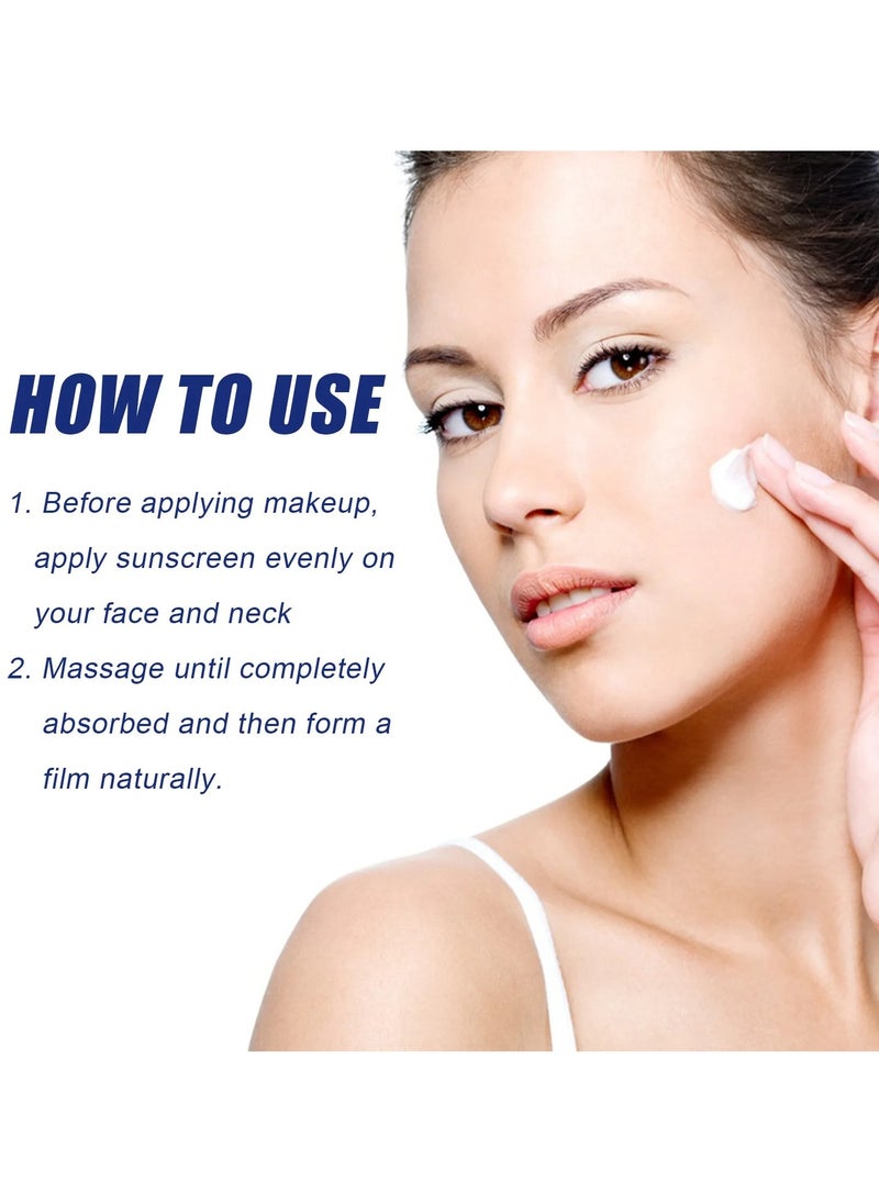 OUHOE - Ehd Sunscreen, Face Sunscreen Moisturizer, Fast Absorption And No Sticky Even Skin Tone UV Sunscreen, Refreshing Protective Physical Chemical Sunblock - Image 1