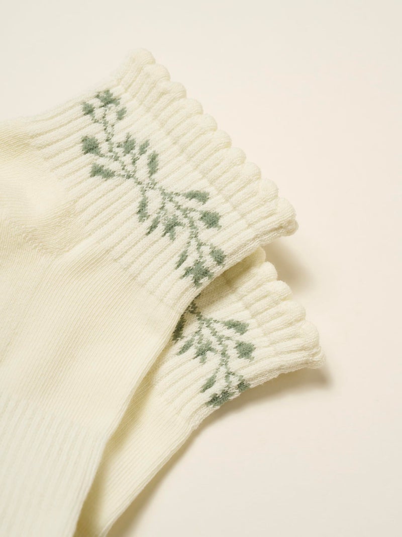 Shapes Studio Cropped Crew Grip Socks, Lemon Baby Blue,Tomato, Non-Slip Yellow Dots, for Pilates, Barre, Yoga (Cropped Crew Garland) - Image 3