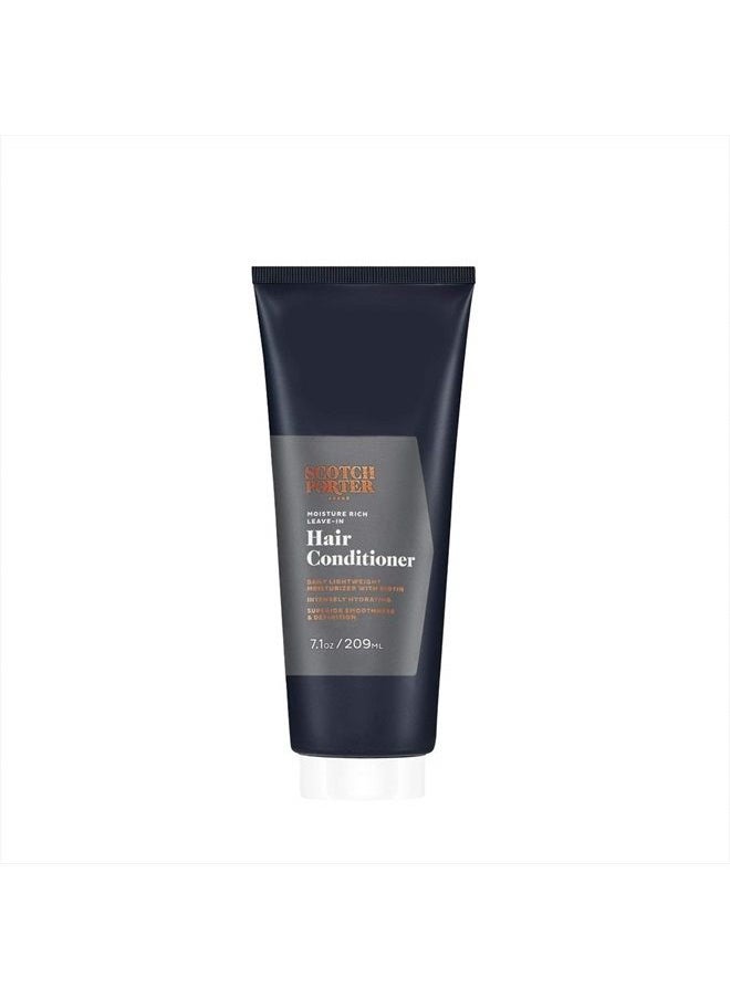 scotch porter Moisture Rich Leave-In Hair Conditioner for Men | Superior Smoothness & Definition | Formulated with Non-Toxic Ingredients, Free of Parabens, Sulfates & Silicones | Vegan | 7.1oz Bottle  - Image 1