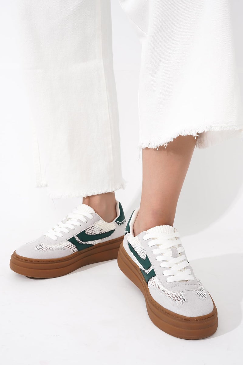 Project Cloud Platform Sneakers for Women Footwear - Memory Foam Insole Womens Shoes, Lightweight and Non-Slip Sole Lace Up Fashion Sneakers for Women 2026 (Volley, WHITMULT,11) - Image 2
