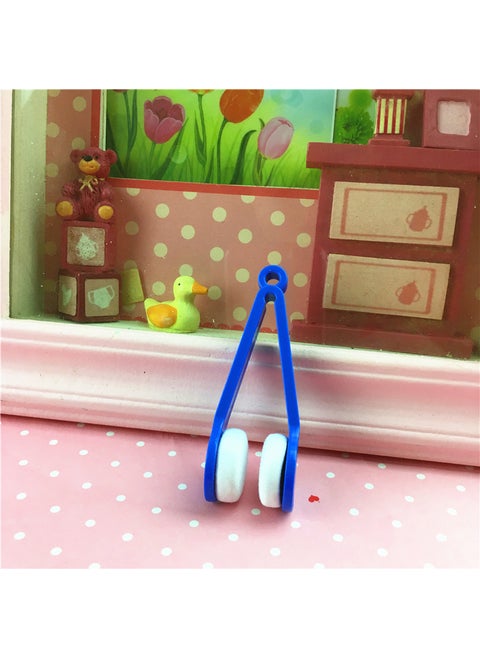 Multi-Function Portable Glasses Wipe with Brush Blue