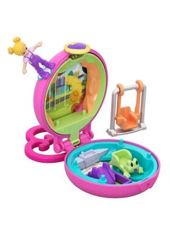 Polly Pocket Tiny Pocket Places Polly Playground Compact With Removable Swing Photo Customization Reveals Micro Polly Doll And Sticker Sheet  - Image 5