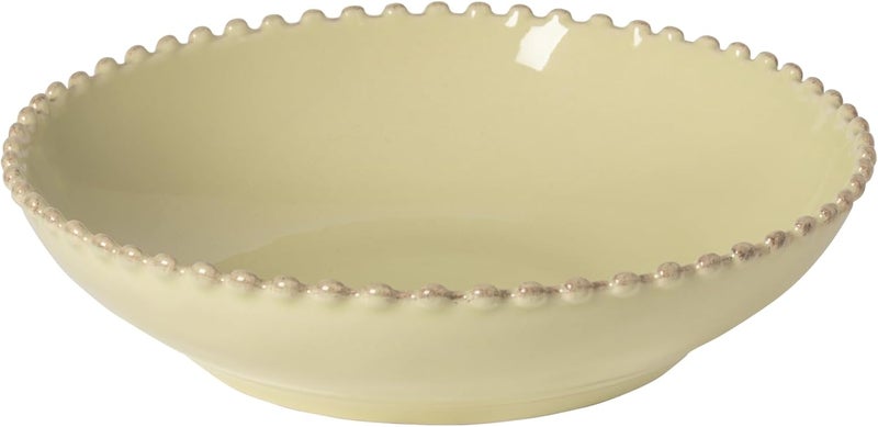 Costa Nova Ceramic Stoneware 9 Souppasta bowl  Pearl Collection Lilly Green  Microwave  Dishwasher Safe Dinnerware  Food Safe Glazing  Restaurant Quality Dinnerware - Image 1