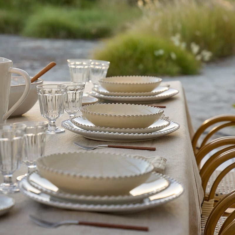 Costa Nova Ceramic Stoneware 9 Souppasta bowl  Pearl Collection Lilly Green  Microwave  Dishwasher Safe Dinnerware  Food Safe Glazing  Restaurant Quality Dinnerware - Image 2