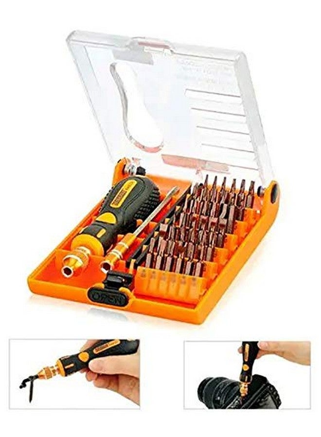 JAKEMY 38-In-1 Magnetic Screwdriver Set with Bits of Torx, Hex, Phillips, Flat (Slotted), Triangle, Pentalobe (Star), Tri-Wing, U-Shape and SimPin - 1 Extension Bar and 1 Tweezer - 8106N - Image 5