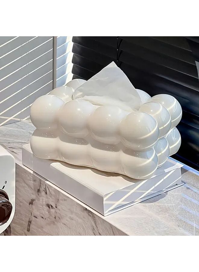 White Cute Candy Shaped Tissue Box Holder Creative Plastic Napkin Tray For Kitchen Living Room Bedroom Decor - Image 3