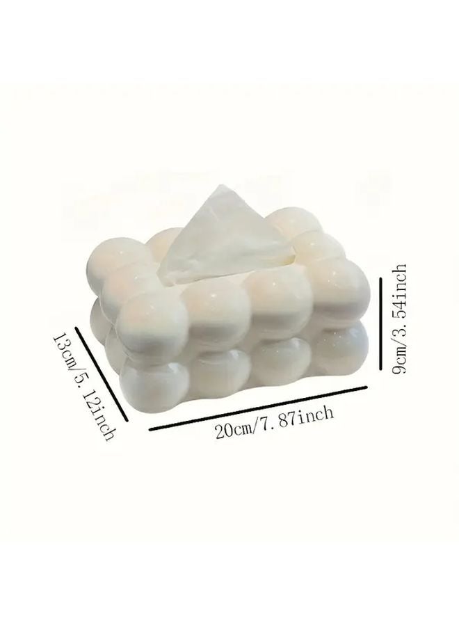 White Cute Candy Shaped Tissue Box Holder Creative Plastic Napkin Tray For Kitchen Living Room Bedroom Decor - Image 4