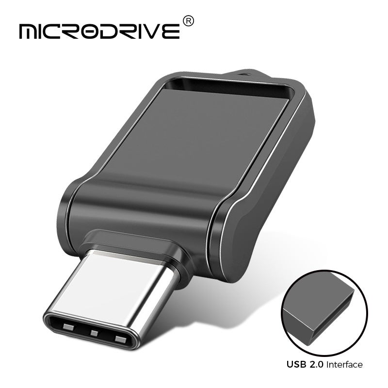 U Disk Type-C Computer Mobile Phone Dual-Use Usb 64G High-Speed Mini 128G Creative Waterproof Car Usb Disk 256G - Image 1