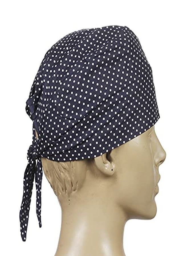 BISMAADH 100% Cotton Polka Dot Printed Durag Skull Cap Bandana Sweatband Handband Pack of 2 - Image 3