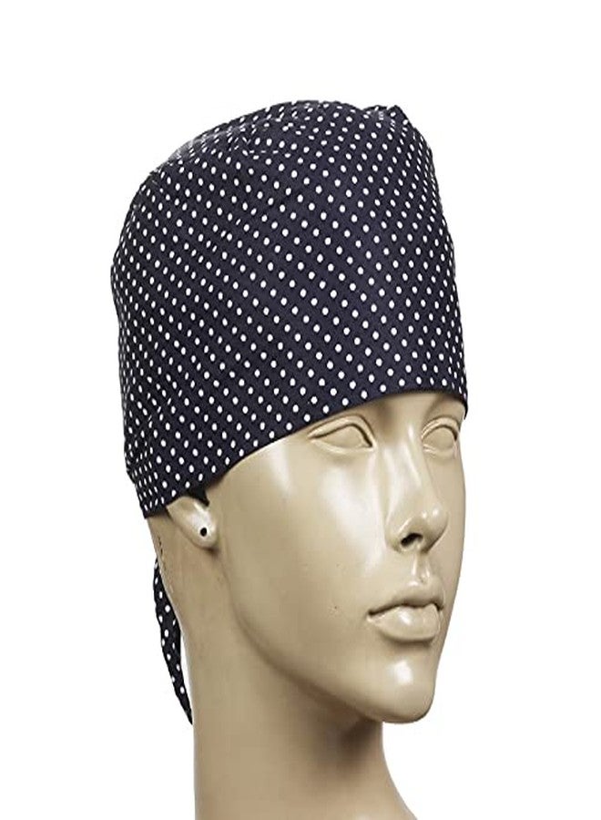 BISMAADH 100% Cotton Polka Dot Printed Durag Skull Cap Bandana Sweatband Handband Pack of 2 - Image 5