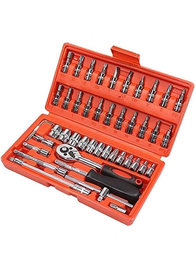46-Piece Professional Screwdriver Set with Equipment Bag | Multi-Bit Hand Tools for Home, Automotive, and DIY Repairs | Durable Precision Screwdrivers and Accessories for Versatile Use - Image 1