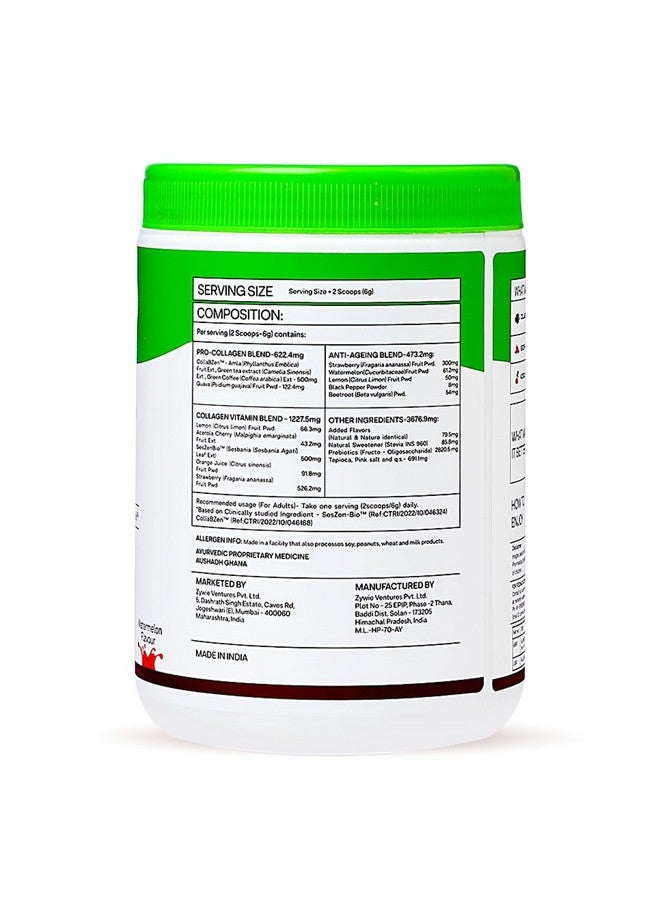 OZiva Plant Based Collagen Builder Powder (Watermelon) 250 g and OZiva Plant Based Glutathione Builder 60 Vegetarian Capsules - Image 4