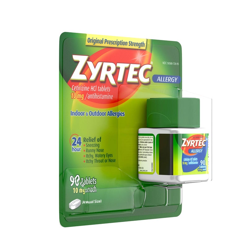 ZYRTEC أقراص زيرتيك لتخفيف الحساسية لمدة 24 ساعة - 10 ملغ، 90 حبة - Image 3