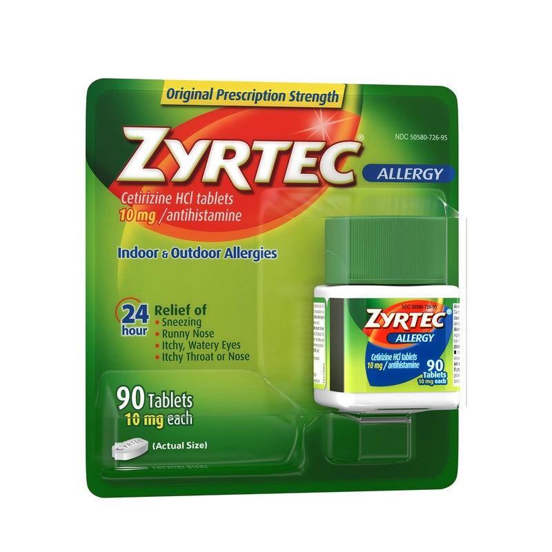 ZYRTEC أقراص زيرتيك لتخفيف الحساسية لمدة 24 ساعة - 10 ملغ، 90 حبة - Image 2