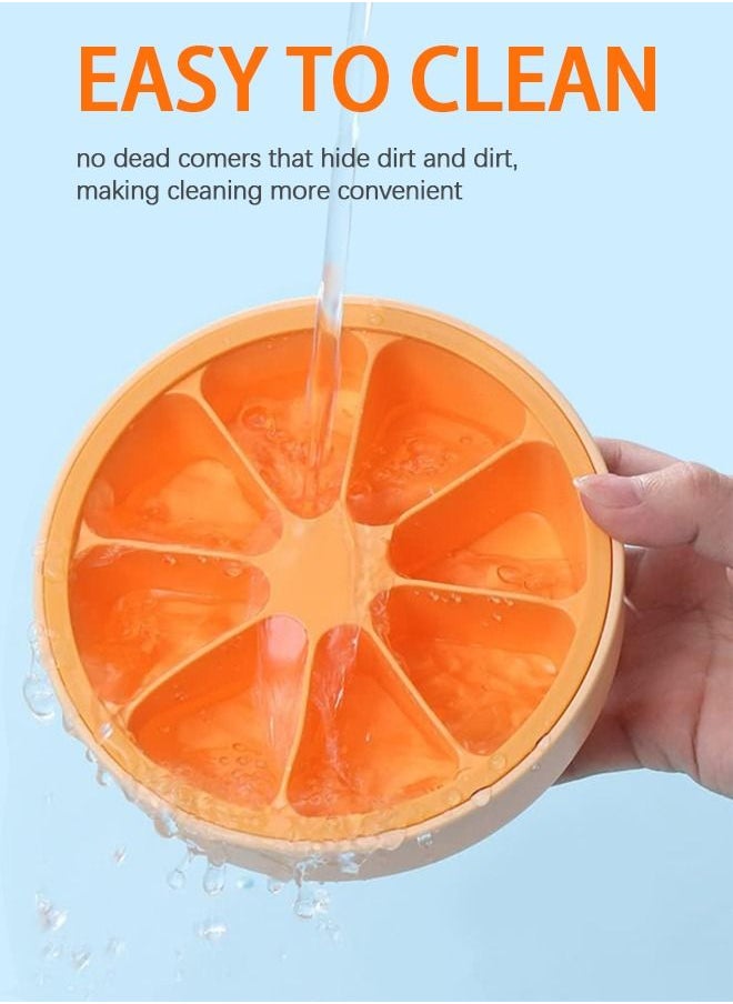 SUCITY - Non-toxic Silicone Ice Cube Molds - 8 Compartment Ice Cube Trays with Lids Easy Release - Ice Cube Trays for DIY Various Cold Drinks - Stackable Ice Trays - Image 1