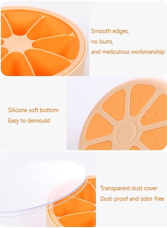 SUCITY - Non-toxic Silicone Ice Cube Molds - 8 Compartment Ice Cube Trays with Lids Easy Release - Ice Cube Trays for DIY Various Cold Drinks - Stackable Ice Trays - Image 1