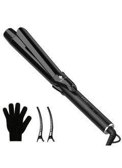 miropure MiroPure Curling Iron 1 14 Inch Hair Curling Iron with Extra Long Tourmaline Ceramic Barrel Curling Iron with Ionic Technology Professional Curling Wand Dual Voltage Glove Included 