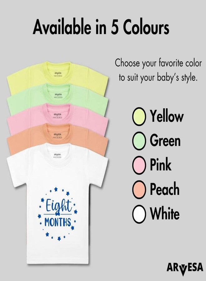 ARVESA 8 Month TS-50 Baby Tshirt for Kids Boys & Girls Half Sleeves Round Neck Clothes Tshirt for Kids Boys 1 Months to 6 Years Dress White - Image 4
