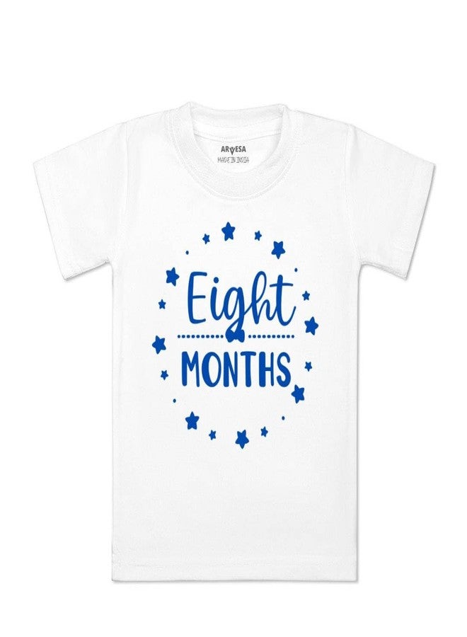 ARVESA 8 Month TS-50 Baby Tshirt for Kids Boys & Girls Half Sleeves Round Neck Clothes Tshirt for Kids Boys 1 Months to 6 Years Dress White - Image 1