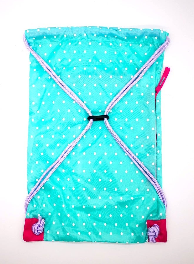 NOVELPAK Drawstring Dance Bag, Packable Cinch Bag,Dance Ballet Class Bag (Ice Green- Red) - Image 2