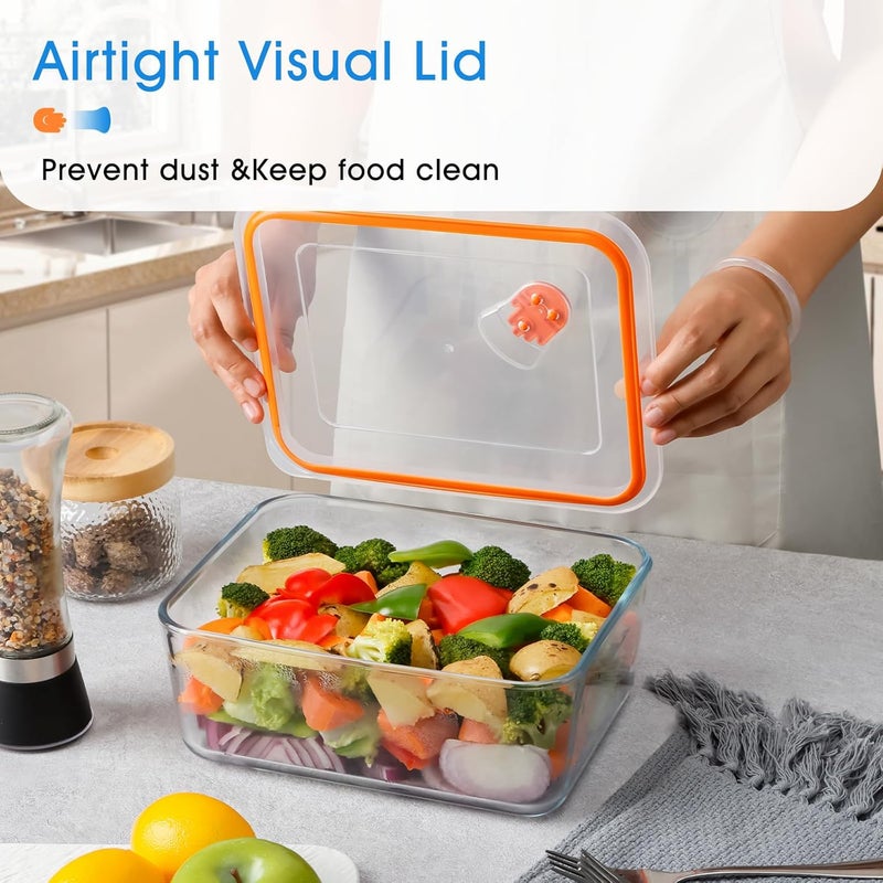 NUTRIUPS 2.6QT Deep Glass Baking Dish with Lid,（9×7in ）Deep Rectangular Glass Baking Dish for Oven - Image 4