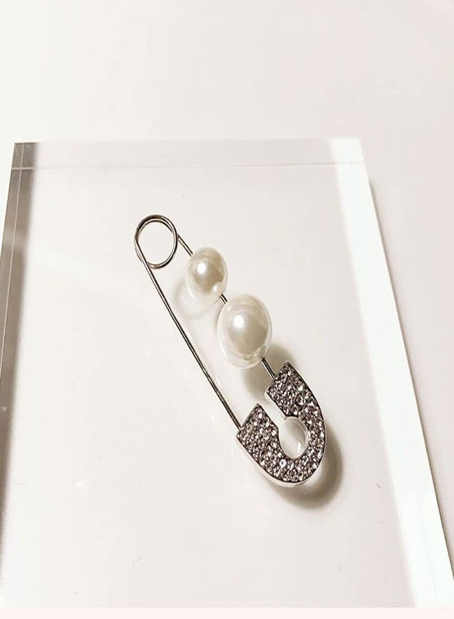 Izpack Punk Safety Pin Huggie Hoop Earrings for Women Cubic Zirconia Crystal Faux Pearls Paperclip Dangle Drop Earring Cartilage Hoops Exaggerated Jewelry Gifts - Image 5