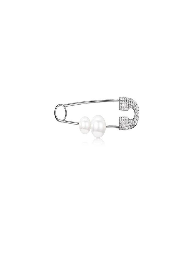 Izpack Punk Safety Pin Huggie Hoop Earrings for Women Cubic Zirconia Crystal Faux Pearls Paperclip Dangle Drop Earring Cartilage Hoops Exaggerated Jewelry Gifts - Image 1